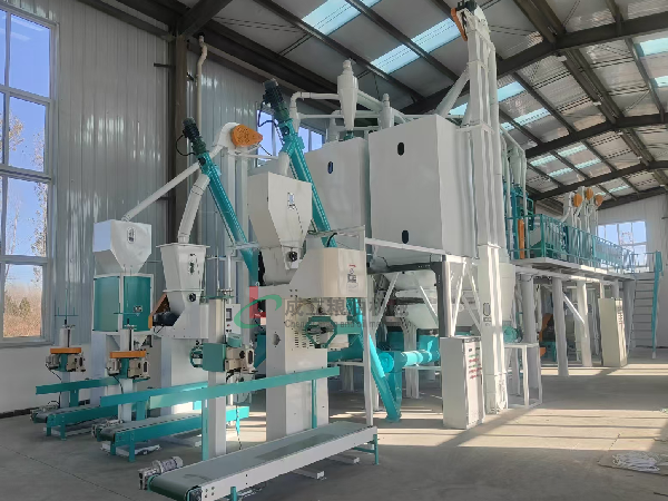 南陽(yáng)日產(chǎn)30噸玉米綜合加工設(shè)備，安裝調(diào)試成功